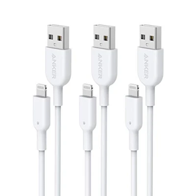 Abbildung von Anker iPhone Ladekabel Powerline II Kabel 0,9m Lightning Kabel, für 14/13 / 12/11 X/XS/XR/SE 8 Plus 7/6 und mehr (Weiß)