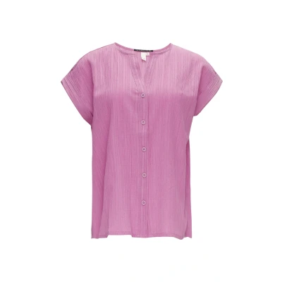 Abbildung von QS MIT Strukturmuster Bluse, Damen, Größe: 34, Lavendel
