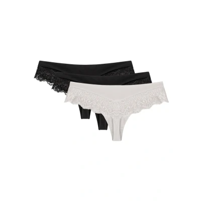 Abbildung von Wolbar Sirtaka 3PACK Slip, Damen, Größe: Small, black white