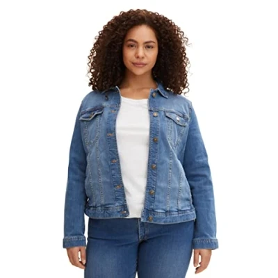 Abbildung von MY TRUE ME TOM Tailor Jeansjacke, Damen, Größe: 46, Blue denim