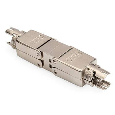 Abbildung von DIGITUS Cat 6A Verbindungs Modul 500 MHz 10 GBase T Geschirmt Kupplung für Feld Anwendung LSA Verbinder