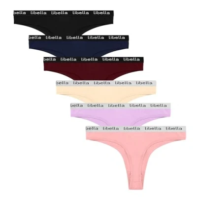Abbildung von Libella Tanga Damen Baumwolle Unterwäsche Tangas g String Thong Unterhosen 6er Pack 3207UN9 M