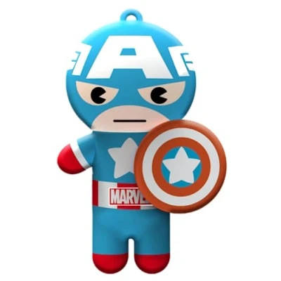 Abbildung von Lip Smacker Marvel Collection, Captain America Aromatisierter Lippenbalsam für Kinder mit Schlüsselanhänger, Feuchtigkeitsspendend und Erfrischend, 1 Stück
