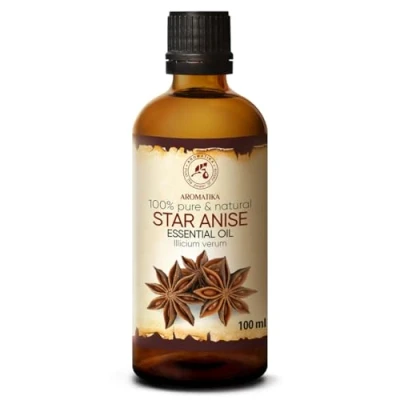 Abbildung von Ätherisches Anisöl 100ml Sternanis Öl Illicium Verum Naturreines Anis für Aromatherapie Samen Aroma Diffusers Star Anise Duftkerzen und Seifen