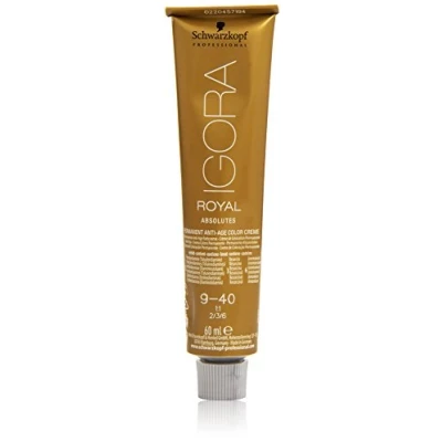 Abbildung von Schwarzkopf IGORA Royal Absolutes Permanent Anti Age Color Creme 9 40 extra hellblond beige, 1er Pack (1 x 60 ml)