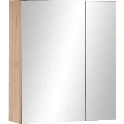 Abbildung von AUSTIN Spiegelschrank Bad in Artisan Eiche Optik FSC zertifiziert Badezimmerspiegel Schrank mit viel Stauraum 60 x 70 20 cm (B/H/T)