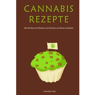 Abbildung von Cannabis Rezepte Hanf Kochbuch mit Marihuana und Haschisch zum Kochen Backen