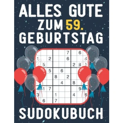 Abbildung von 59 geburtstag Geschenk Alles Gute zum 59. Sudoku: 150 Rätsel von leicht bis schwer Mit Lösungen Kleines Rätselbuch Verschenken ... Geschenke für Frau Mann