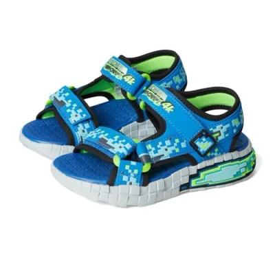 Abbildung von Skechers Jungen Mega splash 4k Flache Sandale, Blue Lime, 30 EU