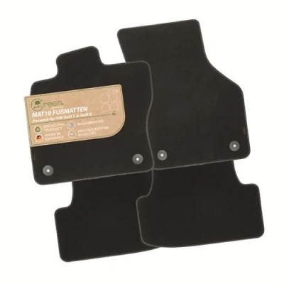 Abbildung von MAT10 Green Edition Fußmatten passend für VW Golf 7 (BJ 11/2012 12/2020, Typ AU) &amp; 8 (ab BJ 01/2020, CD)nachhaltiges VeloursAutomatten Set, 4 teiligMade in Germany, Erstausrüsterqualität