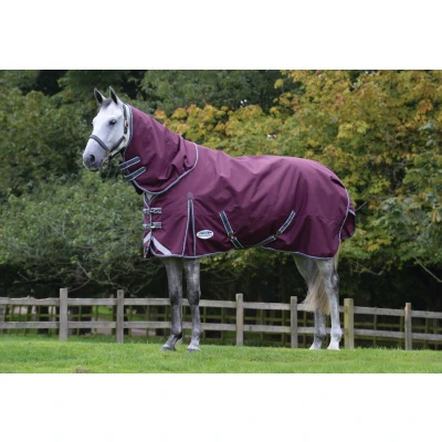 Abbildung von Weatherbeeta Winterdecke Comfitec Plus Dynamic II Detach A Neck Medium Maroon/Grau/Weiß 140/190