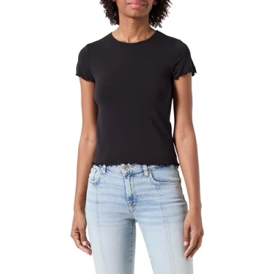Abbildung von Vero Moda Vmbarbara Short Oneck Tshirt basic, Damen, Größe: Large, Black