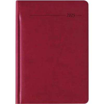 Abbildung von Zettler Wochenplaner Tucson 2025 rot, 15x21cm, Taschenkalender mit 128 Seiten 1 Woche auf 2 Seiten, Adressteil, Notizbereich, Monatsübersicht, Mondphasen und internationales Kalendarium