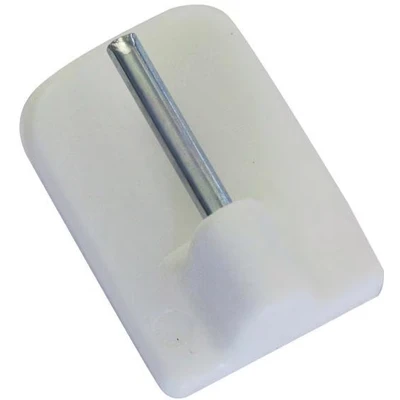 Abbildung von GARDINIA Klebehaken für Vitragestangen, 4 Stück, Mit Stahlstift, Selbstklebend, Höhe: 11 mm, Weiß