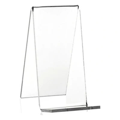 Abbildung von VITAdisplays® Schrägsteller, Buchständer, Warenträger als Buchstütze aus PLEXIGLAS® (Transparent, 10 cm)