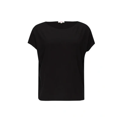 Abbildung von s.Oliver Damen T Shirt, Rundhals, Viskosemix, Relaxed Fit, Schwarz, Größe 40