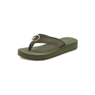 Abbildung von Lascana Zehentrenner Zehentrenner, Damen, Größe: 41, Oliv Schuhe