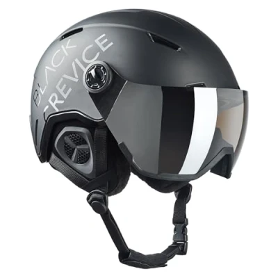 Abbildung von Black Crevice Skihelm Vail mit Visier, matt schwarz/schwarz, M (55 58 cm)…