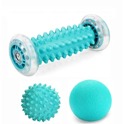 Abbildung von Emwel Massageball Fußmassageroller und Massagebälle für Plantarfasziitis Igelball &amp; Bälle Set Stressreduzierung Entspannung