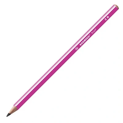 Abbildung von Dreikant Schulbleistift STABILO Trio Bleistift in pink 12er Pack Härtegrad 2B