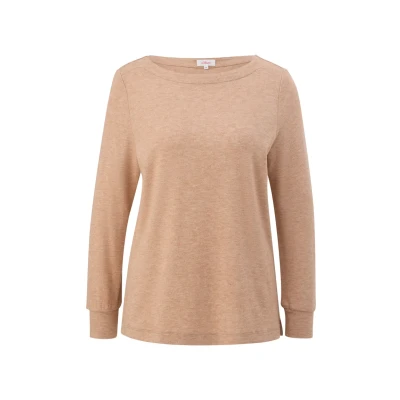 Abbildung von s.Oliver Longsleeve Strickpullover, Damen, Größe: 42, Sandstein