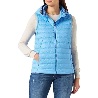 Abbildung von Tommy Hilfiger Damen Weste Steppweste, Blau (Hydrangea Blue), S