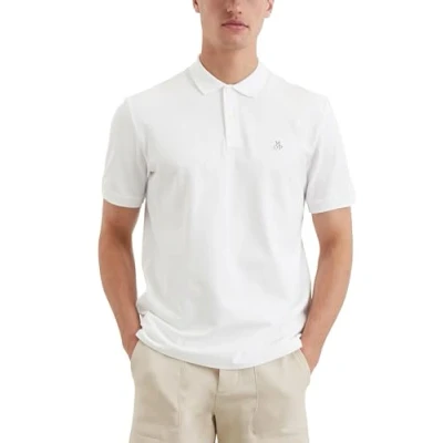 Abbildung von Marc O&#039;Polo Embroidery ON Chest Poloshirt, Herren, Größe: Medium, White