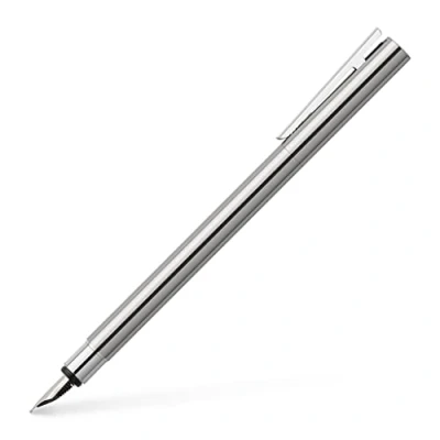 Abbildung von FABER CASTELL 342002 Füller Neo Slim Edelstahl, Federbreite EF, silber glänzend
