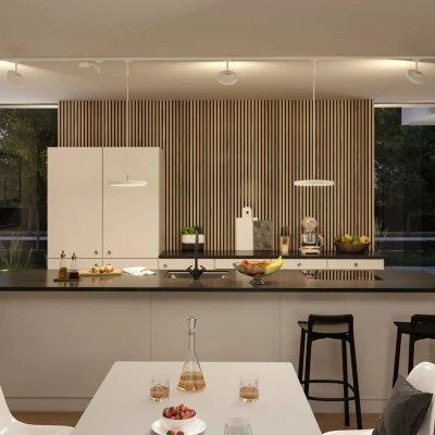 Abbildung von Paulmann Schienensystem Leuchten »URail Pendel Hildor 850lm 15W 3000K 230V Chrom matt«, 3 Step Dimmbar