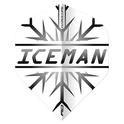 Abbildung von RED DRAGON Gerwyn Price Hardcore Iceman Black Extra Thick Dart Flights 3 Sätze pro Packung (insgesamt 9 Flights)
