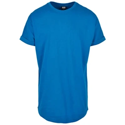 Abbildung von Urban Classics LONG Shaped Turnup Tshirt basic, Herren, Größe: 3XL, Sporty blue