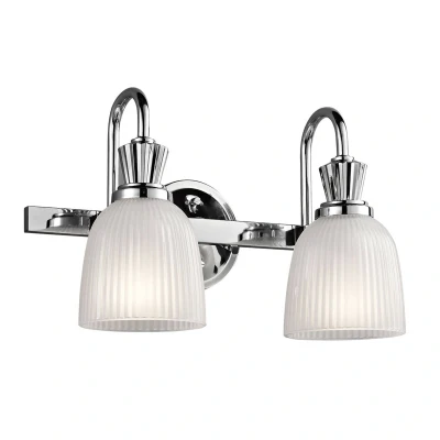 Abbildung von Kichler KL CORA2 BATH Wandleuchte Cora 2xG9 H:24,1 L:18,6 B:40,6 IP44 3000K