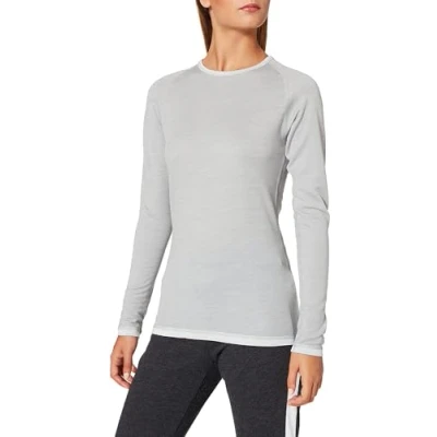 Abbildung von Schöffel Damen Merino Sport Shirt 1/1 Arm W, temperaturregulierendes Langarmshirt, atmungsaktives Funktionsunterwäsche in Wollqualität, light grey, L