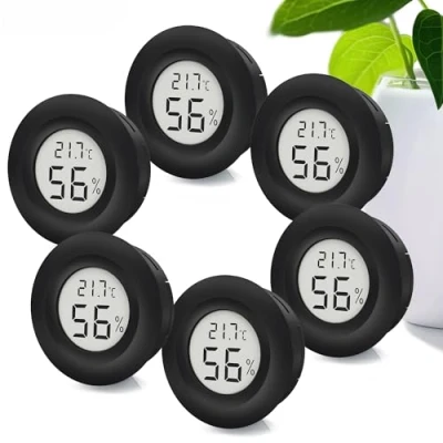 Abbildung von MAVORI® 6 x mini Hygrometer digital &amp; Thermometer 2 in 1 und klein für Innenräume moderne Messtechnik präzise zuverlässig inklusive Batterien