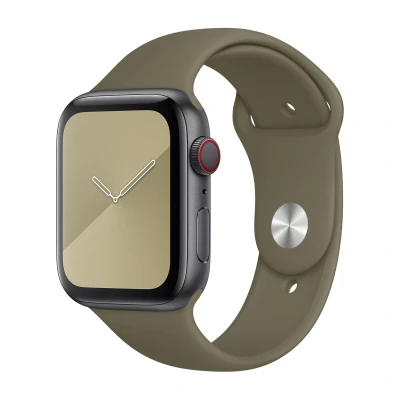 Abbildung von Apple Watch Armband Original Silikon und TPU (weich) Grün Geeignet für Series 1 9 / SE