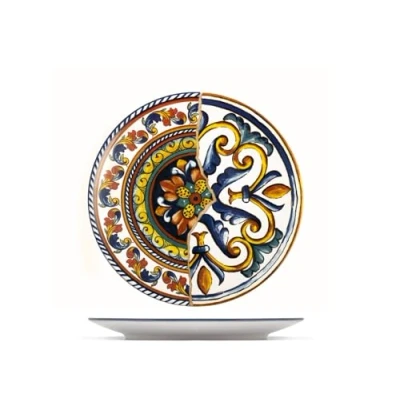 Abbildung von H&amp;h set 6 piatti frutta positano in stoneware decorato cm 21