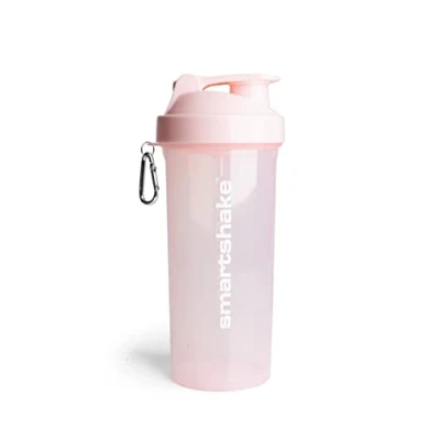 Abbildung von Smartshake Lite Protein Shaker Flasche 1000ml Auslaufsichere Gym Trinkflasche für Proteinshakes Klare PP Wasserflasche, BPA und DEHP freier Proteinpulver Schüttelbecher, Baumwolle Rosa, Cotton Pink