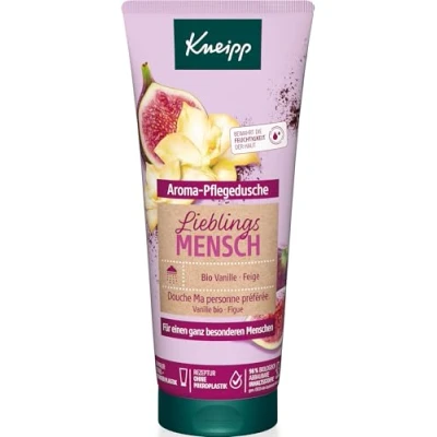 Abbildung von Kneipp Aroma Pflegedusche Lieblingsmensch Duschgel mit natürlichen Extrakten aus Bio Vanille und Feige &amp; pflegendem Mandelöl Rezeptur ohne Mikroplastik 200ml