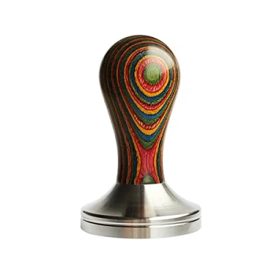 Abbildung von scarlet Espresso Tamper »classic colorato«, stilvoller Stempel mit ergonomischem Griff aus buntem Edelholz, für perfekten Espresso, Barista (multi, 58 mm)