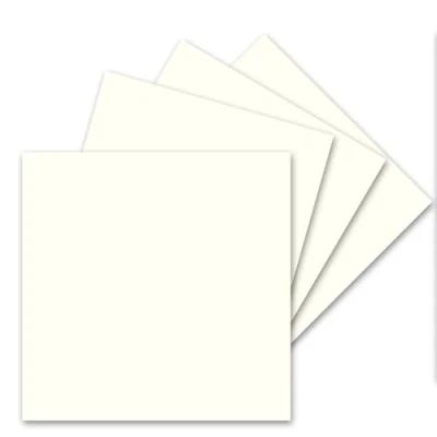 Abbildung von 100 Einzel Karten Quadratisch 15 x cm in Naturweiß (Weiß) 240 g/m² blanko Bastel Karten, Postkarten, Bastelkarton Ton Papier Qualität