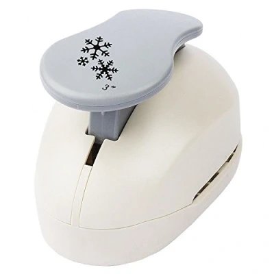 Abbildung von Ideen mit Herz Jumbo Stanzer, Eiskristalle, Motivgröße: 5,8cm x 5,2cm Motiv Locher für Papier Basteln Winter &amp; Weihnachten DIY Tisch Deko extra groß