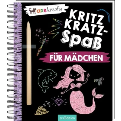 Abbildung von Kritzkratz Spaß für Mädchen: Kreativer Kratzelspaß mit Malideen und Holzstift Kinder ab 5 Jahren