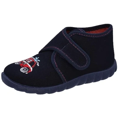 Abbildung von Fischer Jungen Mini Hohe Hausschuhe, Blau Marine 521, 24 EU