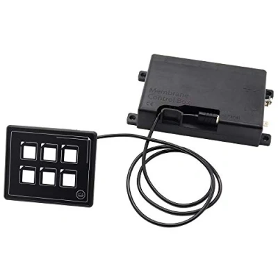Abbildung von HIMOZEAN 6P KFZ Schalter Panel 12V 24V Hintergrundbeleuchtung Schaltpanel für Boot Wohnmobil Wohnwagen LKW Wasserdichter schalttafel (Nur wasserdichter)