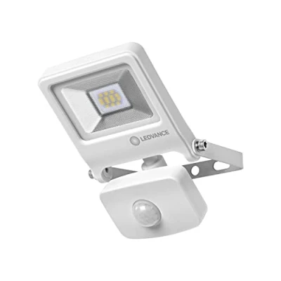Abbildung von LEDVANCE LED Fluter, Leuchte für Außenanwendungen, integrierter Bewegungssensor, Warmweiß, 125,0 mm x 101,0 29,0 mm, ENDURA FLOOD, Weiß