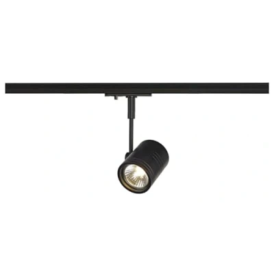 Abbildung von SLV BIMA LED Strahler 1 Phasen, Dreh und schwenkbarer Schienen Strahler, Deckenleuchte, Schienensystem, InnenleuchteGU10, rund, schwarz matt, inkl. 1Phasen Adapter