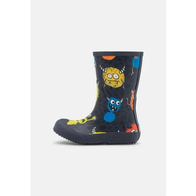 Abbildung von Viking Indie Print Unisex Gummistiefel navy/multicoloured für Kinder, Größe: 26, Navy/multi coloured Schuhe