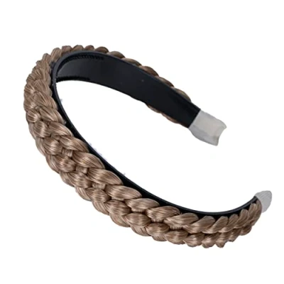Abbildung von CAISHA Haarreifen Zopf Geflochten Haarteil Haarband Kopfschmuck Haarschmuck Blond Mix HR3