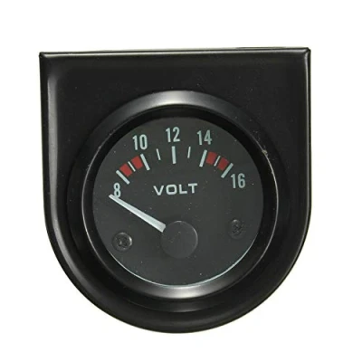 Abbildung von Mintice 2&quot; 52mm Licht Kfz Auto Universal Voltmeter Batteriespannung Anzeige Instrument Gauge Rauchfarbe Len Zeiger Indikator