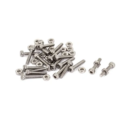 Abbildung von sourcing map M2 x 10 mm, Innensechskant Rändelschrauben Schrauben und Muttern Set, 20 Stück